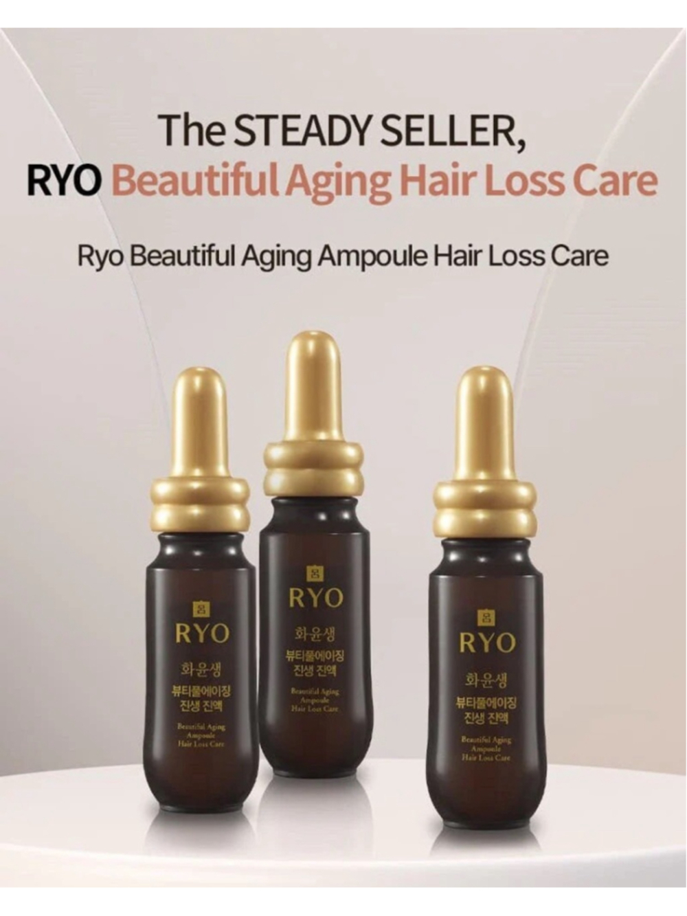 RYO Beautiful Aging Hair Loss Care Ampoule 20ml X 8 EA.Newest Vers. Expired 2028